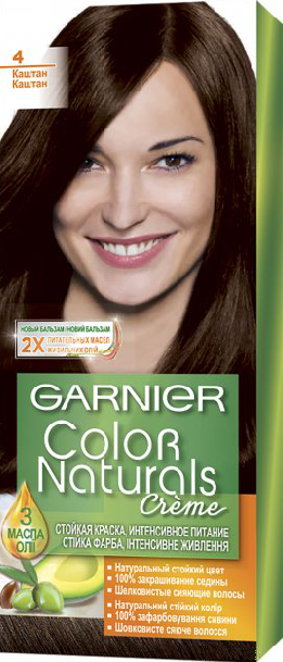 Крем-фарба для волосся Garnier Color Naturals, 4 Каштан