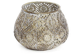 Декоративний металевий свічник зі скляною колбою 15см BonaDi 589-135
