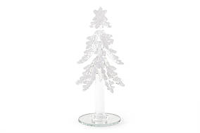 Декоративна скляна ялинка 16см, колір - білий BonaDi 118-417