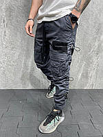 Модные мужские джинсовые штаны-джоггеры темно-серые (Турция) - 30,31,32,33,34