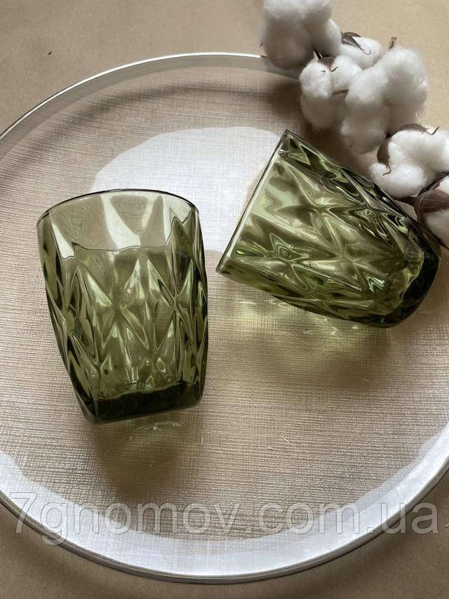 Склянка з зеленого кольорового скла Ізольда 250 мл