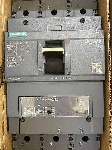 3VA2463-5HL32-0AA0 Siemens Автоматический выключатель в литом корпусе 3VA - фото 1