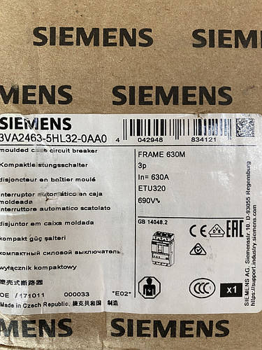 3VA2463-5HL32-0AA0 Siemens Автоматический выключатель в литом корпусе 3VA - фото 2