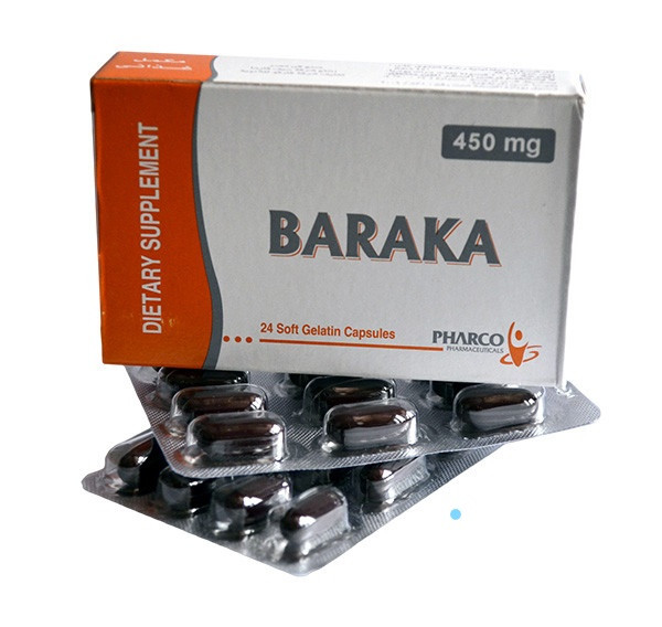 

Капсулы Барака Baraka Масло черного тмина в капсулах для иммунитета, 24шт, Египет