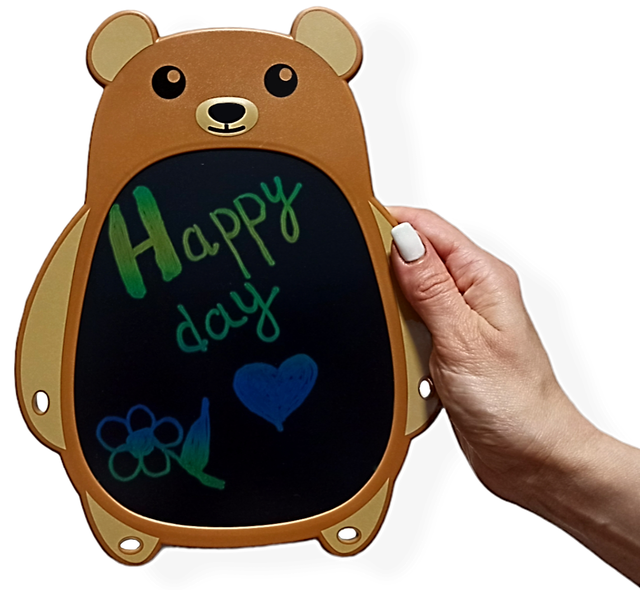 LCD планшет-доска для рисования 8,5" детский Бурый Мишка 