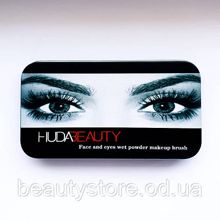 Набор кистей для макияжа HUDA BEAUTY в металической коробке, 7шт, фото 2