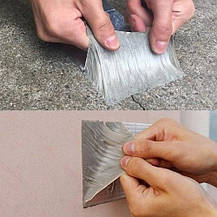 Сверх прочная липкая лента Butyl Self-Adhesive | C алюминиевым покрытие 1мм х 15см x 5м., фото 3
