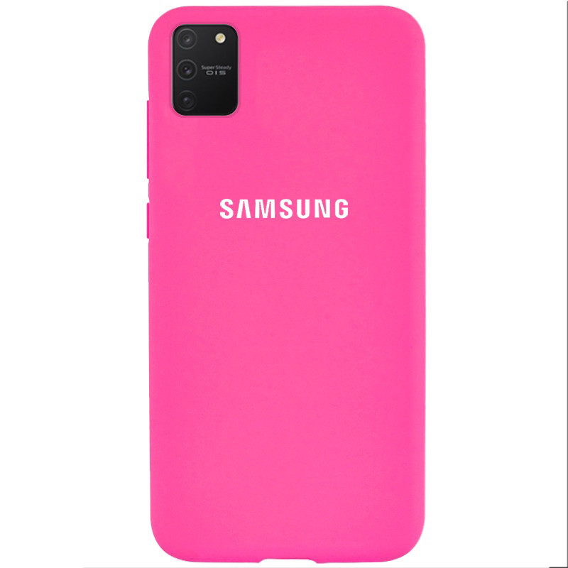 

Чехол Silicone Glass case для Samsung S10 Lite (31) Barbie pink ярко розовый