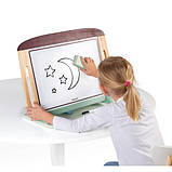 Дошка для малювання для дітей, двостороння з підставкою і аксесуарами, Janod, фото 2