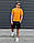 Футболка чоловіча помаранчева поло однотонна, фото 2