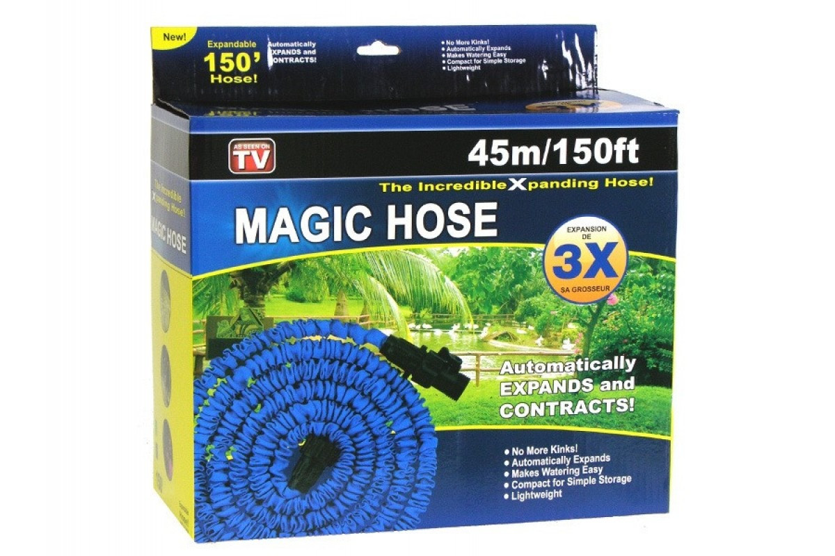 

Шланг для полива 45 метров Magic HOSE 7 режимов работы поливочный шланг с насадками