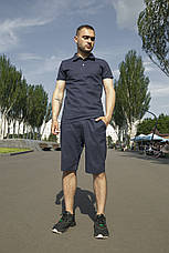 Мужской натуральный льняной комплект футболка поло+шорты Flex | 2 цвета, фото 2