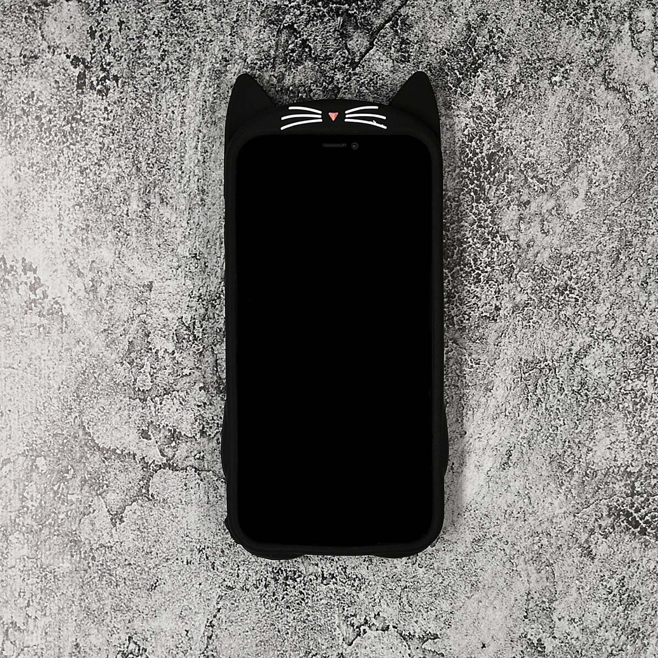 чохол pop it для iPhone 11 котик чорний -1