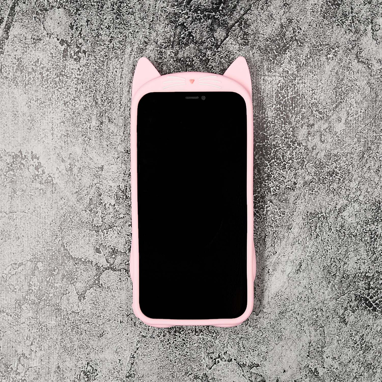 чохол pop it для iPhone 12 Pro max котик рожевий -1