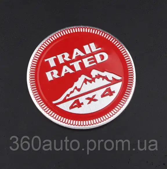 

Автологотип шильдик эмблема надпись Jeep Snow Mountain Trail Rated red