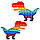 Іграшка антистрес для дітей Pop-It динозавр Рекс райдужний, вічна пупирка, Поп Іт (QH-MSXF-14), фото 2