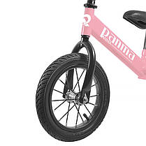 Беговел (велобег) Panma BT-DZ-07 Pink детский велосипед без педалей 30 см, фото 2