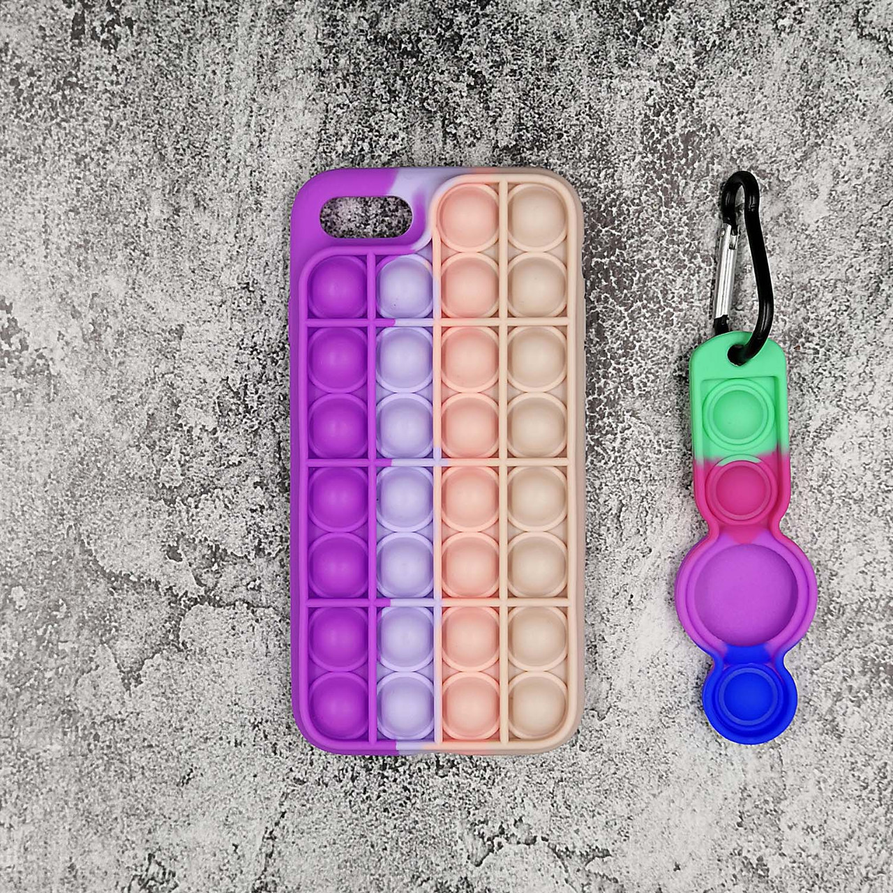 чохол поп іт для iPhone 8 Plus  + брелок фіолетовий -2