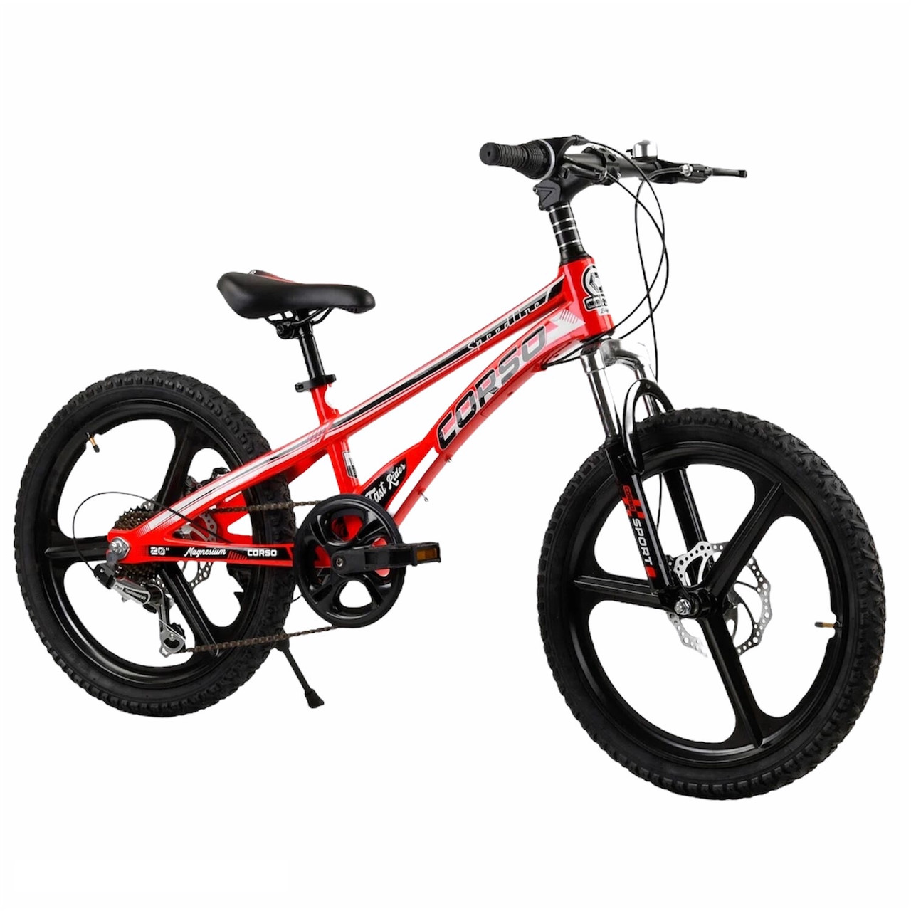 Велосипед детский спортивный двухколесный 6-10 лет CORSO SPEEDLINE 20 дюймов Красный
