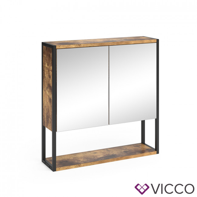 Зеркальный шкафчик в стиле лофт Vicco Fyrk