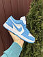 Чоловічі кросівки Nike Air Jordan 1 Low (біло-сині) B10159 повсякденні стильні, фото 2