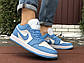 Чоловічі кросівки Nike Air Jordan 1 Low (біло-сині) B10159 повсякденні стильні, фото 3