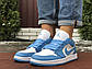 Чоловічі кросівки Nike Air Jordan 1 Low (біло-сині) B10159 повсякденні стильні, фото 6