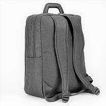 Рюкзак для мальчика подростковый школьный мужской городской деловой 40*30 см Dolly 387 Серый, фото 3