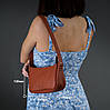 Женская кожаная сумка Джулс, натуральная кожа итальянский Краст, цвет Синий, фото 3