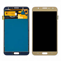 Дисплей (lcd экран) для Samsung J700 Galaxy J7 с золотистым тачскрином, с регулируемой подсветкой IPS