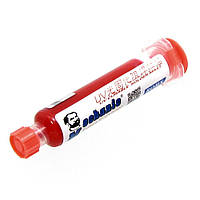 Лак изоляционный MECHANIC RY-UVH900, красный, в шприце, 10 ml (LH10 UV curing solder proof printing ink)