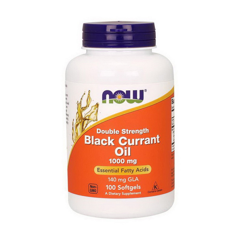 

Масло черной смородины Нау Фудс / Now Foods Black Currant Oil 1000 mg double strength (100 softgels)