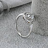 Кольцо серебряное женское вставка белые фианиты размер 18, фото 4