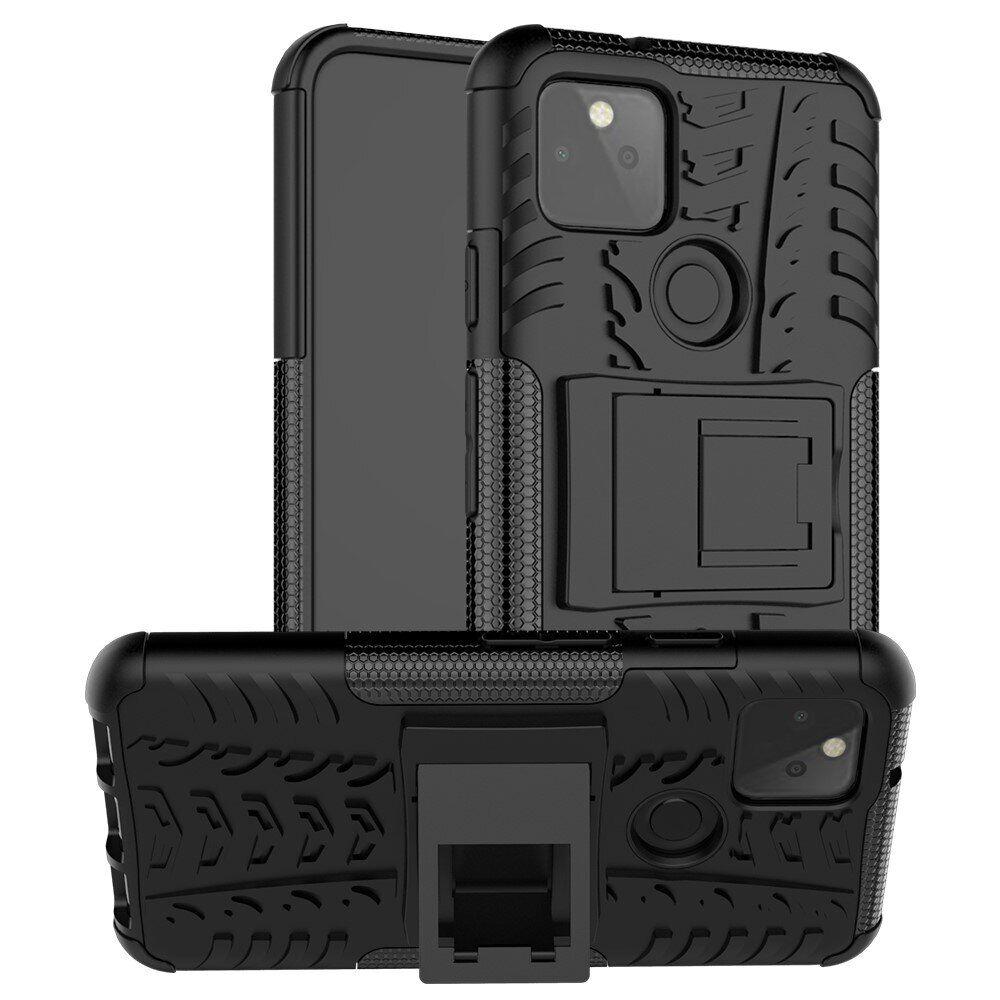 

Чехол Fiji Protect для Google Pixel 5 противоударный бампер с подставкой черный