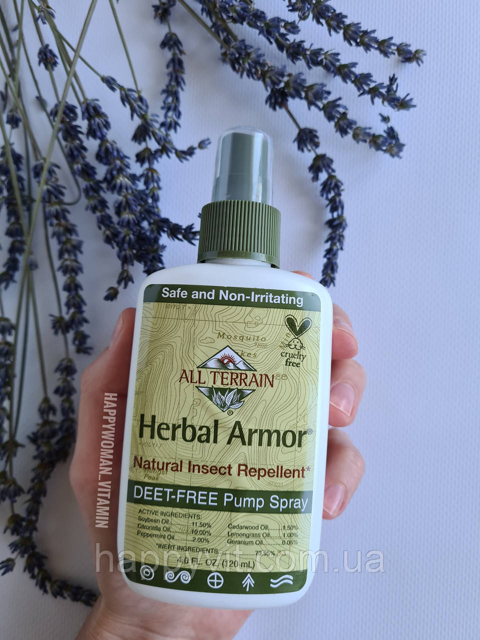 

Herbal Armor All Terrain, Травяная защита натуральный репеллент от насекомых,120 мл