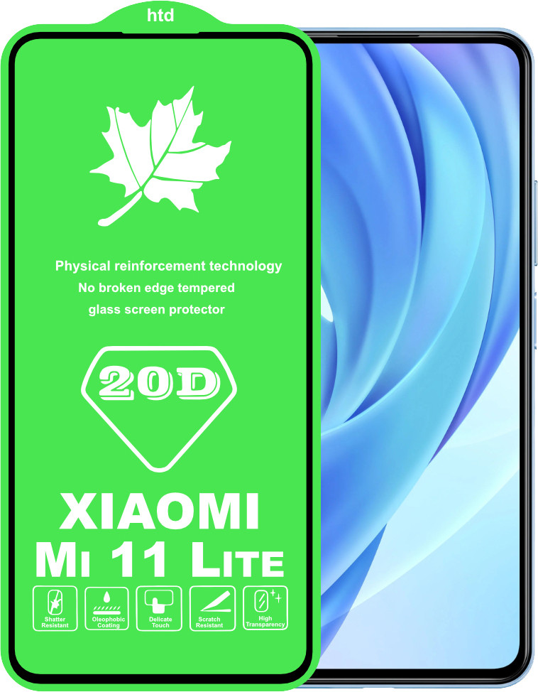 

20D Стекло Xiaomi Mi 11 Lite (большой радиус) (Сяоми Ксиаоми Ми 11 Лайт)