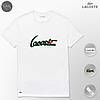 Мужская белая футболка t-shirt лакост/Lacoste