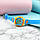 Детские наручные часы для девочки кварцевые круглые гарантия 12 месяцев Skmei 1451 Blue-Yellow, фото 4