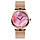 Жіночі наручні годинники кварцові з металевим браслетом гарантія 12 місяців Skmei 9177 Cuprum-Pink, фото 3