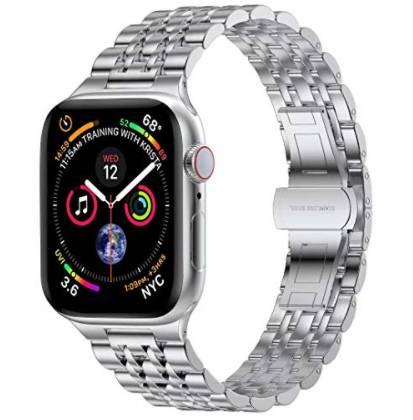 

Браслет BeWatch для Apple Watch series 3 | 4 | 5 | 6 с шириной корпуса 42|44mm Link стальной Серебряный