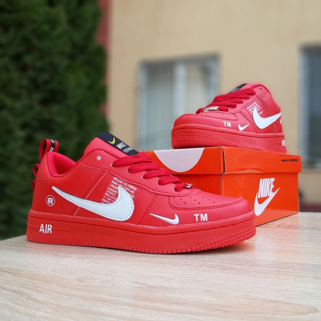 

Кроссовки женские Nike Air Force 1 LV8 красные, Найк Аир Форс, натуральная кожа, прошиты. Код OD-20009, Красный