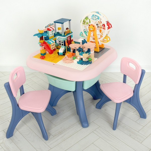 Дитячий ігровий столик-конструктор "BAMBI" з двома стільчиками