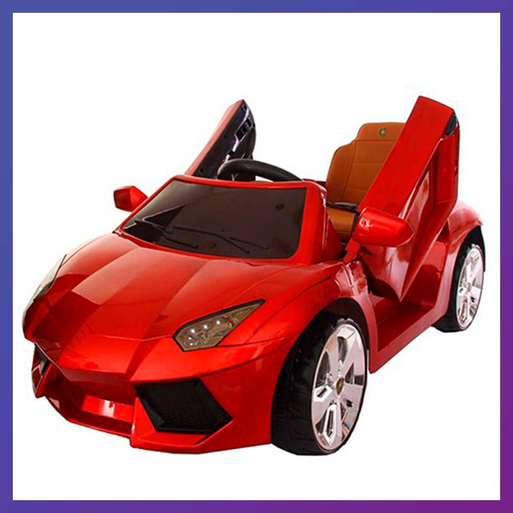 Детский электромобиль на аккумуляторе Lamborghini T-7645 с пультом радиоуправления для детей 3-8 лет красный