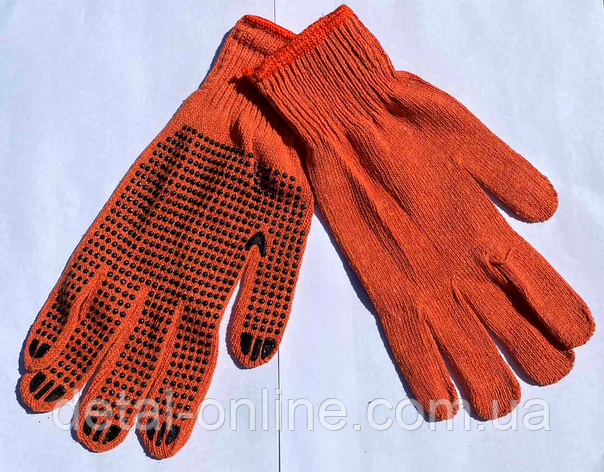 Захисні робочі рукавички з ПВХ крапкою. Щільні і великі!, фото 2