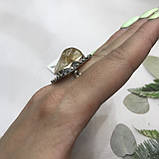 Цитрин 19 размер кольцо с натуральным цитрином кольцо с камнем цитрин желтый в серебре Индия, фото 2