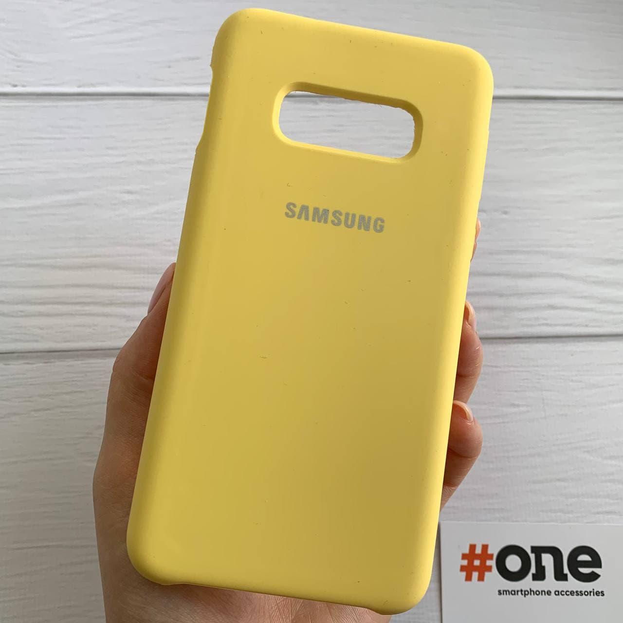 Чехол для Samsung Galaxy S10e с микрофиброй бархатный чехол на телефон самсунг с10е желтый HQS