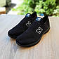Мужские кроссовки New Balance (черные на белой) О10482 летние стильные тапочки без шнурков, фото 5