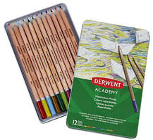 Набор акварельных карандашей Derwent Academy Watercolour Watercolour 12 цветов