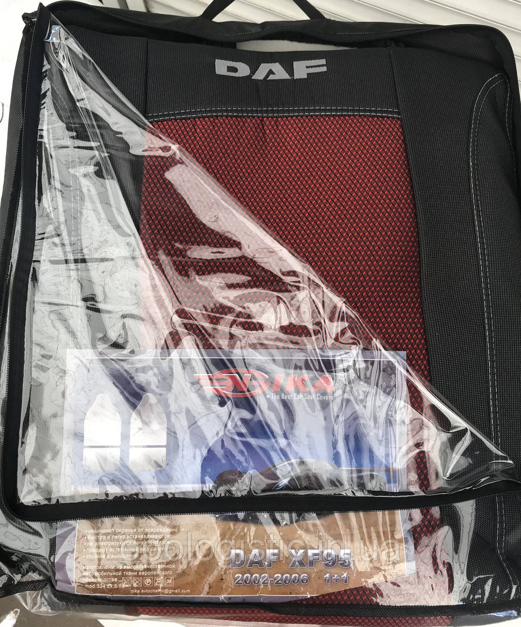 Авточохли на DAF XF95 1+1 2002-2006 роки Ніка