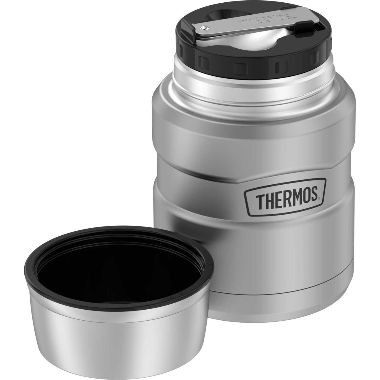 

Термос для Еды (Пищевой) с ложкой 0.47 литра Thermos "King Food Flask" (173025) Нержавеющая сталь, Серый